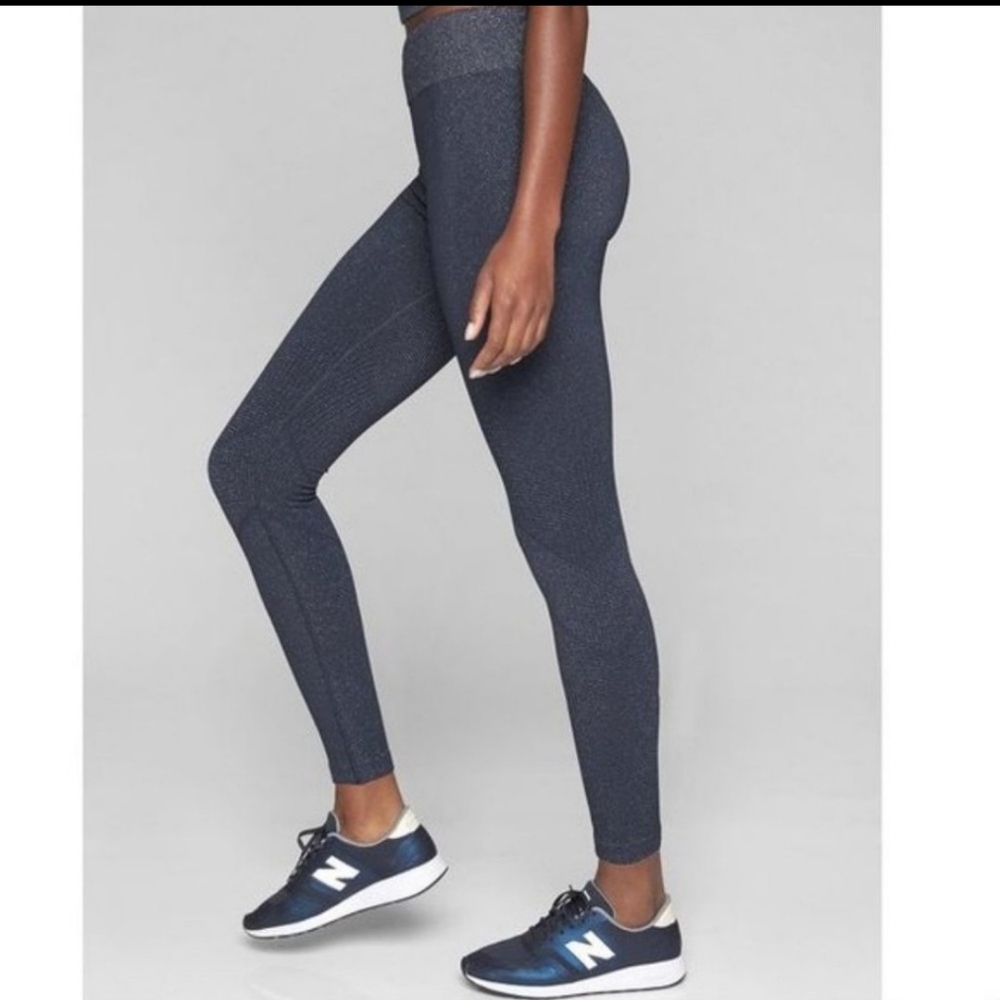 Athleta Charcoal Shimmer Tights